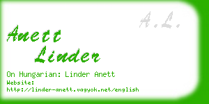 anett linder business card